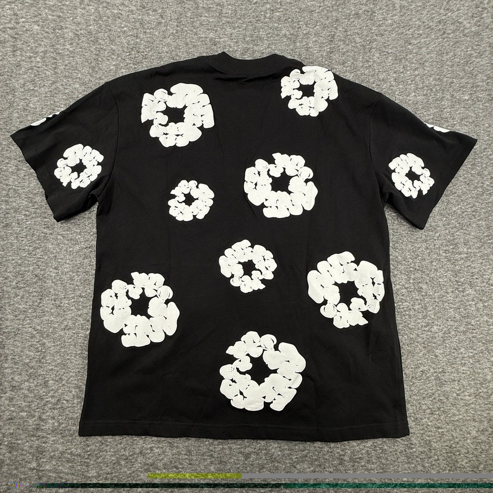 Denim Tears Mens Large Cotton Wreath T Shirt Black Dover Street Market DSM - Picture 7 of 8